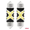 AMiO LED CANBUS izzók 12SMD szofita C5W 2016 36mm fehér 12/24V (04236)