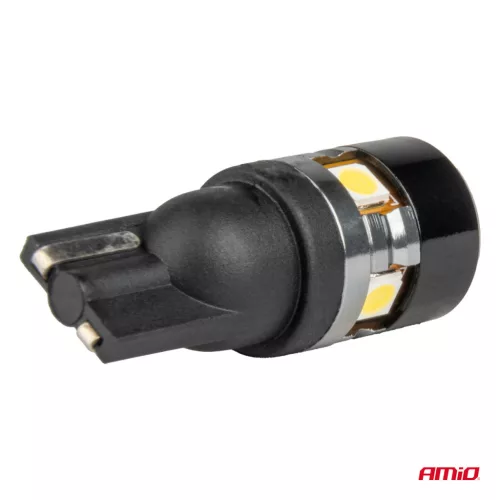 AMiO LED izzók CANBUS T10 W5W 5SMD 3030 fehér 12V 24V (04239)