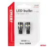 AMiO LED izzók CANBUS T10 W5W 5SMD 3030 fehér 12V 24V (04239)