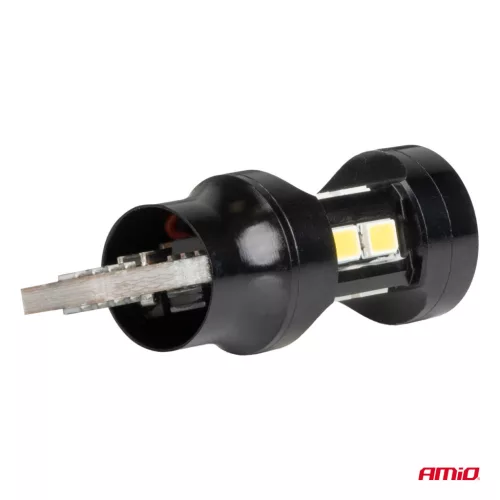 AMiO LED izzók CANBUS T15 W16W 15SMD 2835 fehér 12V 24V (04245)