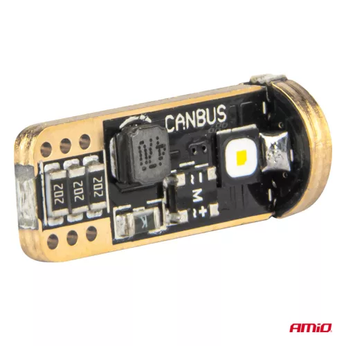 AMiO LED CANBUS izzók T10 W5W 3SMD 3838 fehér 12V/24V (04246)