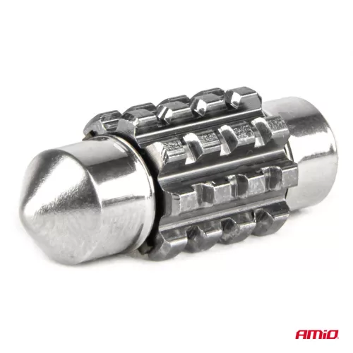 AMiO LED CANBUS izzók 12SMD szofita C5W 3838 31mm fehér 12/24V (04247)