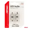AMiO LED CANBUS izzók 12SMD szofita C5W 3838 39mm fehér 12/24V (04249)