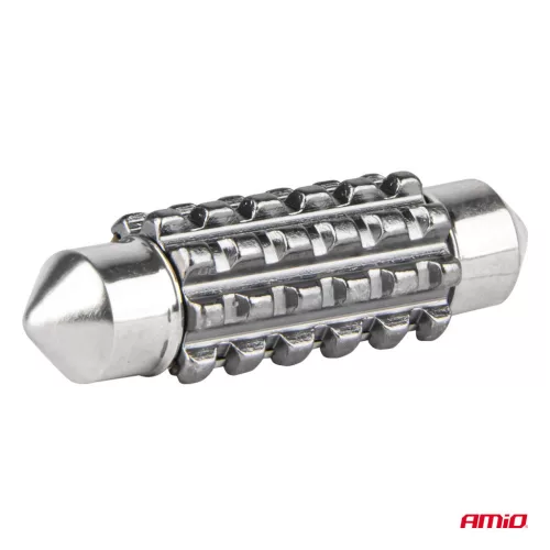 AMiO LED CANBUS izzók 12SMD szofita C5W 3838 41mm fehér 12/24V (04250)