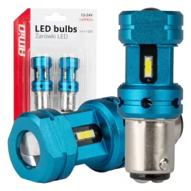   AMiO LED CANBUS izzók 1157 BAY15D P21/5W 4SMD 1860 fehér 12V 24V (04253)