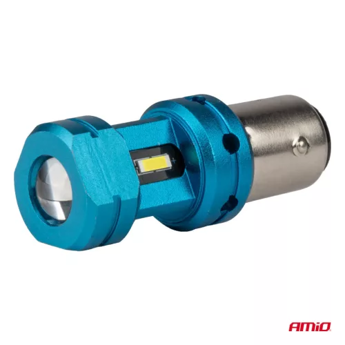 AMiO LED CANBUS izzók 1157 BAY15D P21/5W 4SMD 1860 fehér 12V 24V (04253)