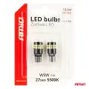 AMiO LED CANBUS izzók T10 W5W 27SMD 2016 fehér 12V/24V (04258)