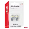 AMiO LED izzók CANBUS T10 W5W 16SMD 2SMD 3014 3030 fehér 12V 24V (04260)