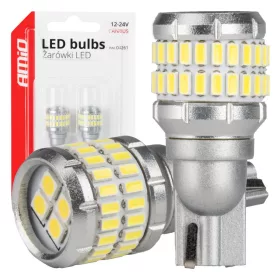   AMiO LED izzók CANBUS T15 W16W 48SMD 4SMD 3014 3030 fehér 12V 24V (04261)
