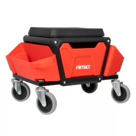   AMiO gurulós szerelőszék szerszámtárolóval 150kg (04268)