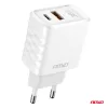 AMiO hálózati töltő gyorstöltő GaN 38W USB-A + USB-C (04287)