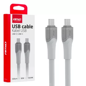   AMiO kábel USB-C – típus-C 60W 300cm FullLINK modell X111 (04293)