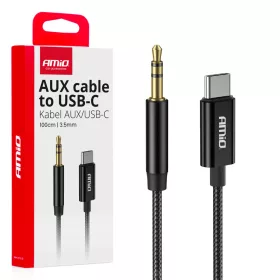   AMiO kábel USB-C – típus AUX Mini emelő 3.5mm 1m (04294)