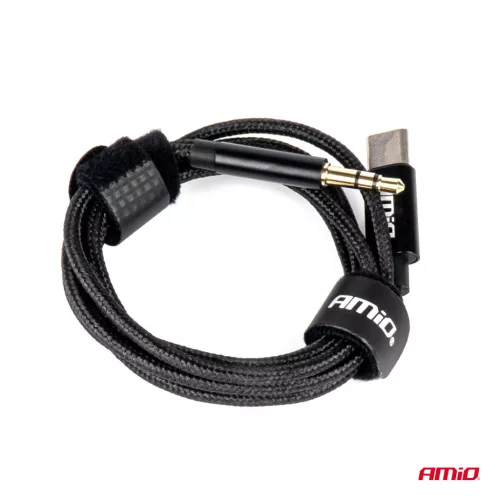 AMiO kábel USB-C – típus AUX Mini emelő 3.5mm 1m (04294)