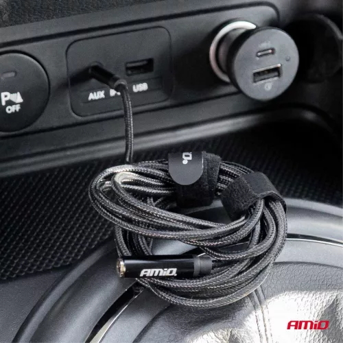 AMiO hosszabbítókábel AUX Mini emelő 3.5mm dugó – 3.5mm aljzat 2m (04296)