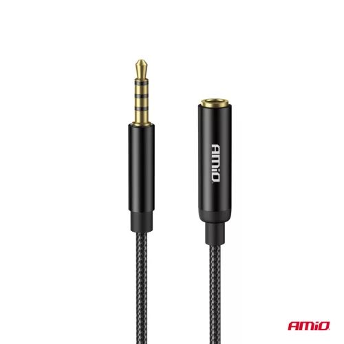 AMiO hosszabbítókábel AUX Mini emelő 3.5mm dugó – 3.5mm aljzat 2m (04296)