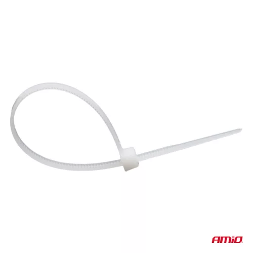 AMiO kábelkötegelő fehér 2.5×100mm 100 db (04305)