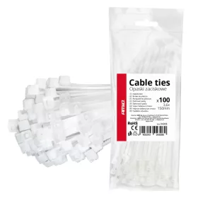 AMiO fehér kábelkötegelő 3.6×150mm 100 db (04308)