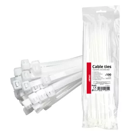 AMiO kábelkötegelő fehér 4.8×300mm 100 db (04311)