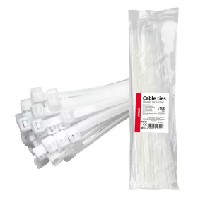 AMiO fehér kábelkötegelő 4.8×350mm 100 db (04312)