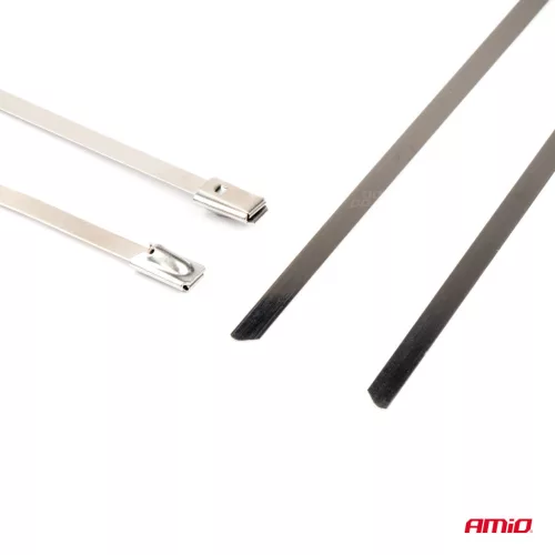 AMiO rozsdamentes acél kábelkötegelő 4.6x200mm 100 db (04321)