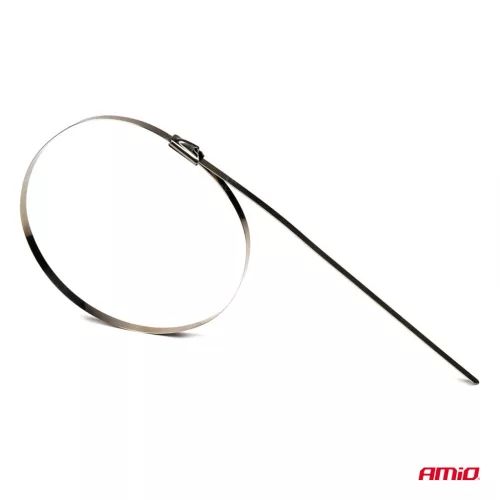 AMiO rozsdamentes acél kábelkötegelő 4.6x300mm 100 db (04323)