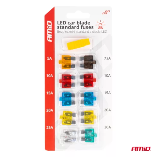 AMiO LED STANDARD autós késes biztosítékok (04341)