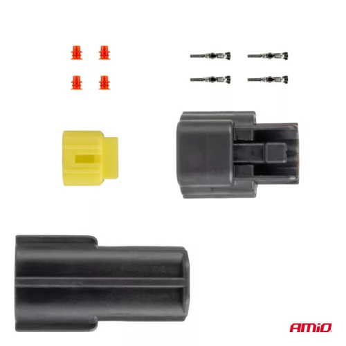 AMiO csatlakozódugó- és aljzatkészlet 2 PIN 2.2mm (04346)