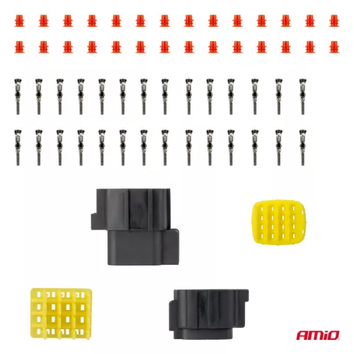 AMiO csatlakozódugó- és aljzatkészlet 16 PIN 2.2mm (04353)