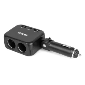   AMiO dupla szivargyújtó-elosztó töltő 2x USB-A 1x USB C 12/24V 100W 180° (04357)