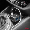 AMiO dupla szivargyújtó-elosztó töltő 2x USB-A 1x USB C 12/24V 100W 180° (04357)
