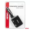 AMiO dupla szivargyújtó-elosztó töltő 2x USB-A 1x USB C 12/24V 100W 180° (04357)