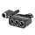 AMiO tripla szivargyújtó-elosztó töltő 1x USB-A 1x cigarette lighter 12/24V 120W 80cm (04360)