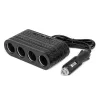 AMiO négyes szivargyújtó-elosztó töltő 2x USB-A 1x USB C 12/24V 120W 80cm (04367)