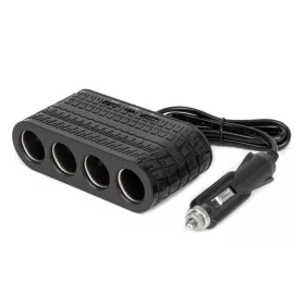   AMiO négyes szivargyújtó-elosztó töltő 2x USB-A 1x USB C 12/24V 120W 80cm (04367)