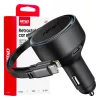 AMiO visszahúzható autós töltő C kábel + lightning kábel + USB C port 12/24V 60W (04370)
