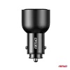AMiO autós töltő dupla USB C port + USB-A port 12/24V 95W (04372)