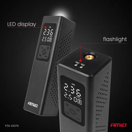 AMiO autós légkompresszor – LED kijelző 12V 100W (04376)