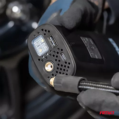 AMiO hordozható légkompresszor LED USB-C 40W (04377)