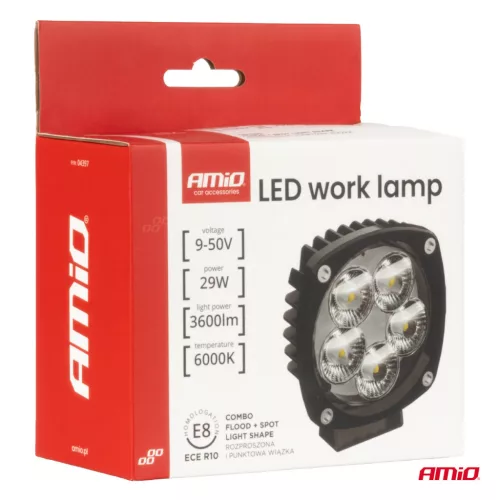AMiO LED-es munkalámpa LED 29W COMBO 12V 24V (04397)