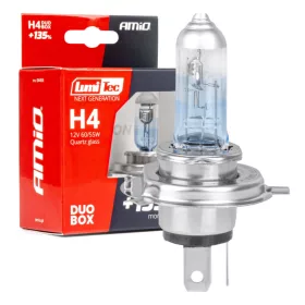  AMiO halogénizzók H4 12V 60/55W LumiTec NEXT GENERATION +135% DUO (04404)