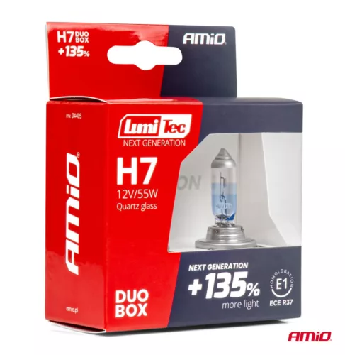 AMiO halogénizzók H7 12V 55W LumiTec NEXT GENERATION +135% DUO (04405)