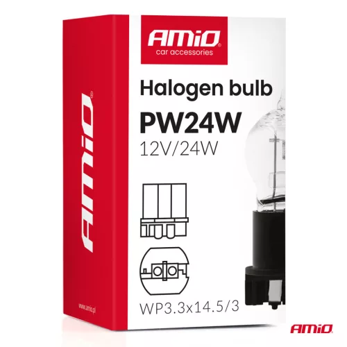 AMiO halogénizzó PW24W WP3.3x14.5-3 24W 12V (04409)
