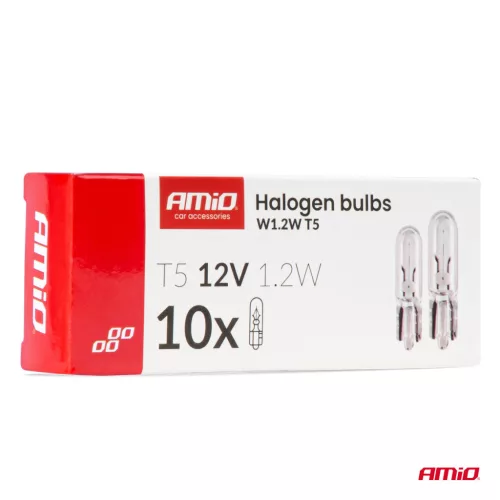 AMiO halogénizzók T5 12V 1.2W W2x4.6d fehér 10 db (04412)