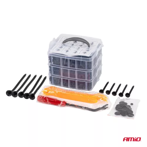 AMiO karosszériapatent-készlet kiszedővel 650 db (04433)