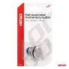 AMiO lapos, kerek acél nyomógomb 19 mm, 5 a, 12/230 V, (04436)