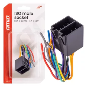 AMiO ISO dugó aljzat ISO CCA 13PIN 5A 12V (04445)