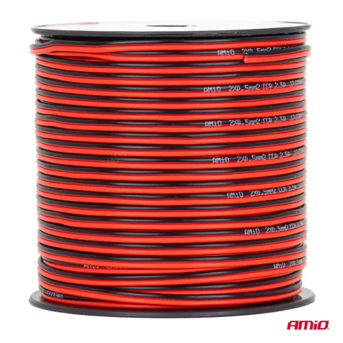AMiO CCA hangszórókábel 2x0.5mm2 100m 2.5A (04456)