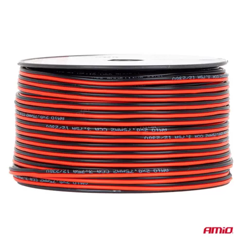 AMiO CCA hangszórókábel 2x0.75mm2 100m 3.75A (04457)