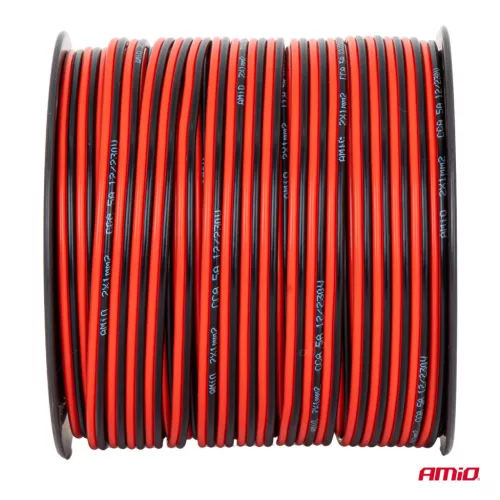 AMiO CCA hangszórókábel 2x1mm2 100m 5A (04458)